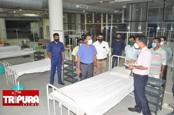 COVID Cases increasing Per Day in Tripura : 300 Bedded COVID Health Centre under TMC Hospital's Observation will Operate from Saturday : Another 150 Bedded COVID Care Centre to set up at Badharghat Stadium COVID Cases increasing Per Day in Tripura : 300 Bedded COVID Health Centre under TMC Hospital's Observation will Operate from Saturday : Another 150 Bedded COVID Care Centre to set up at Badharghat StadiumÂ